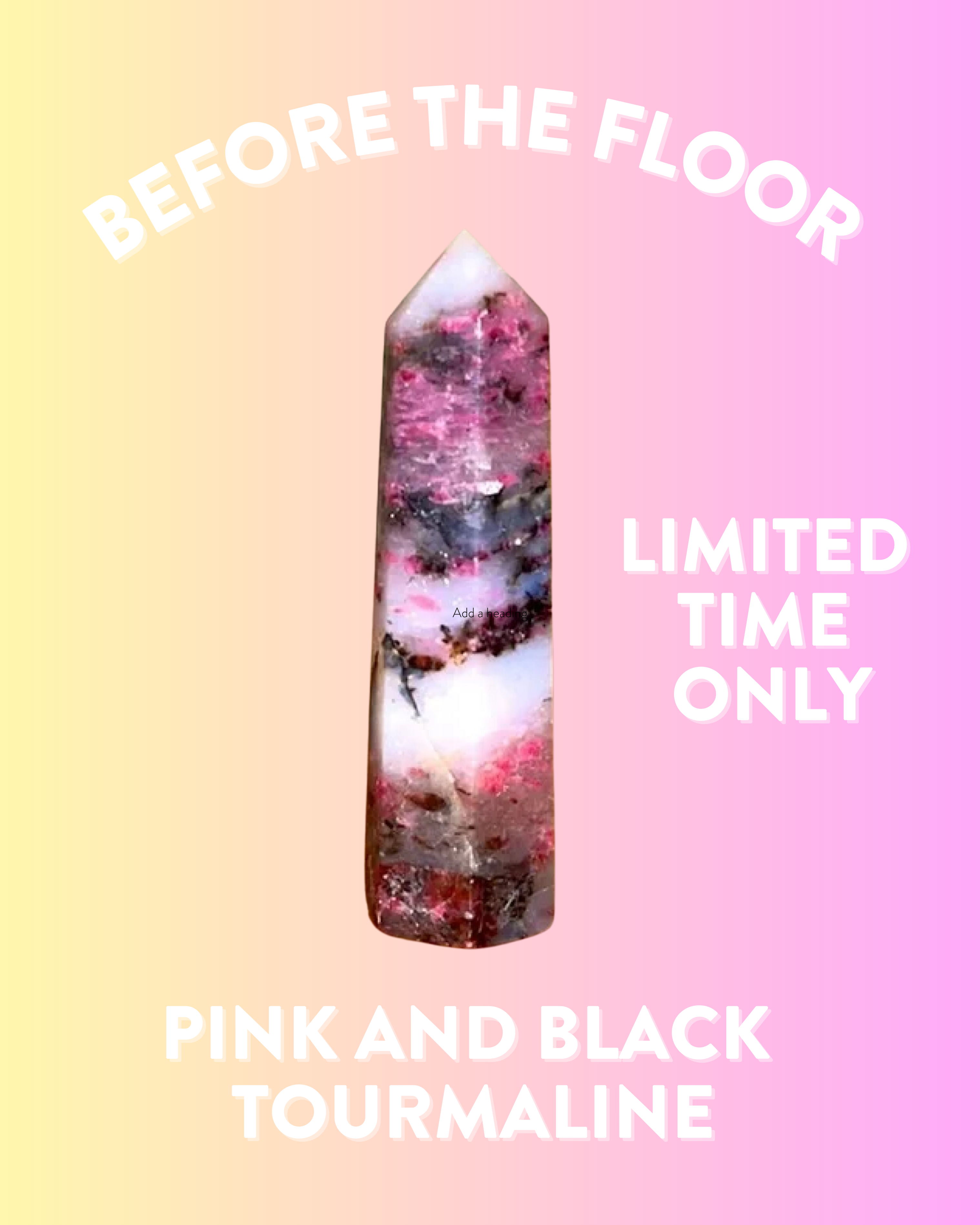 Pink and Black Tourmaline Point - Before the Floor