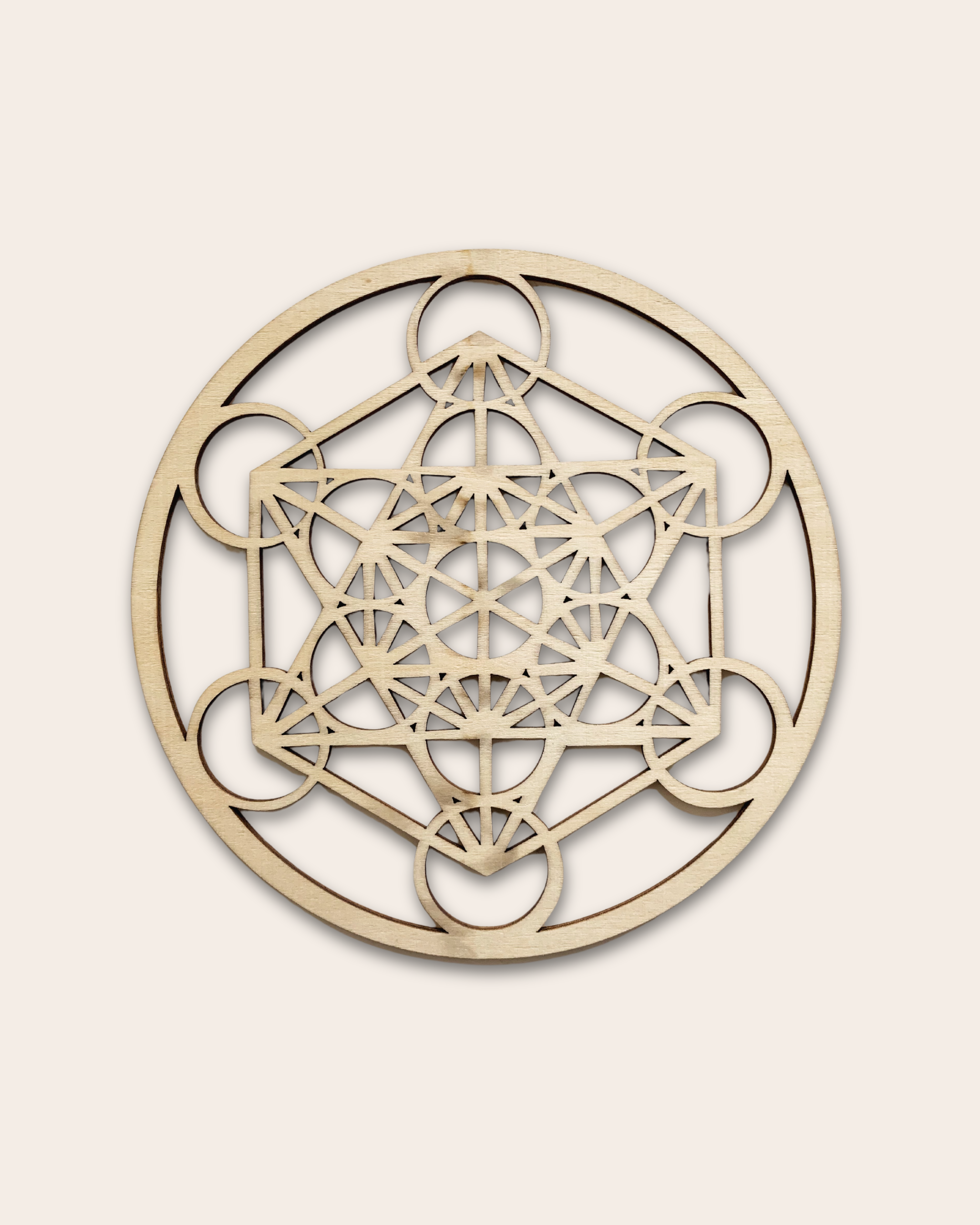 Crystal Grid Metatron Laser Cut Wood 8''