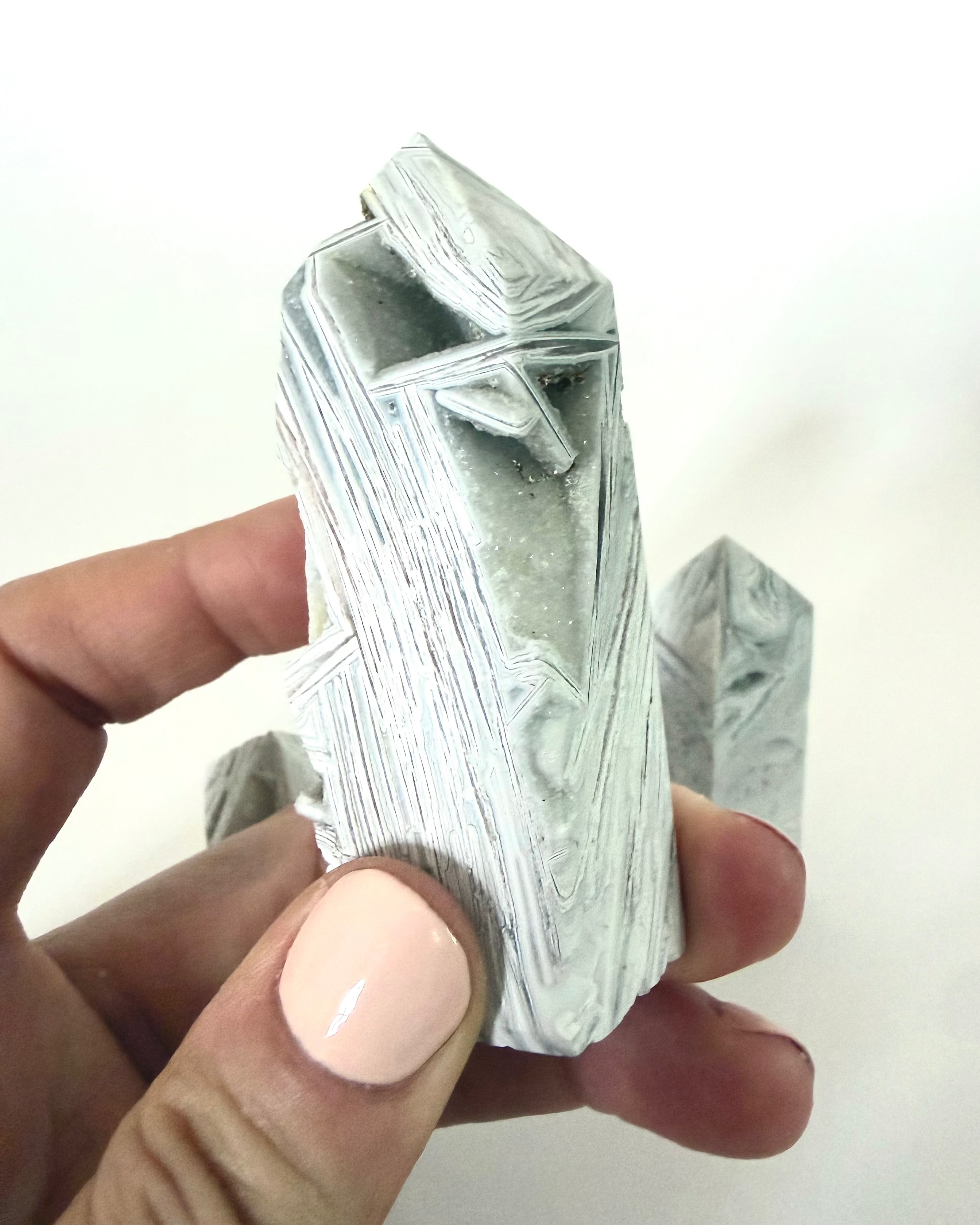 White Lace Agate Point