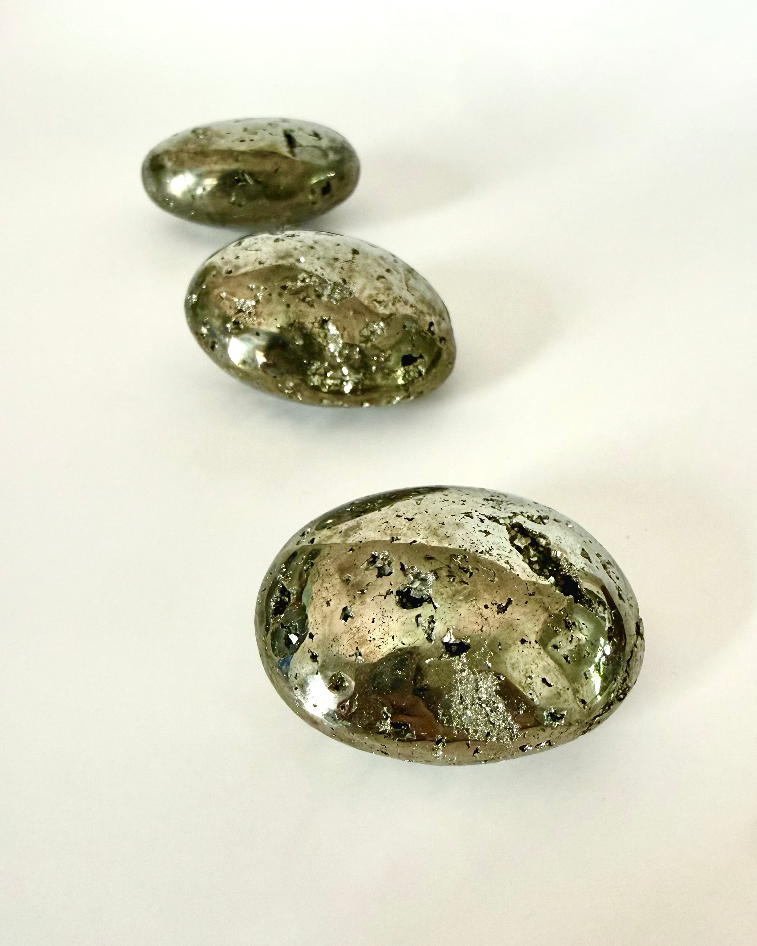 Natural Pyrite Palm Stone